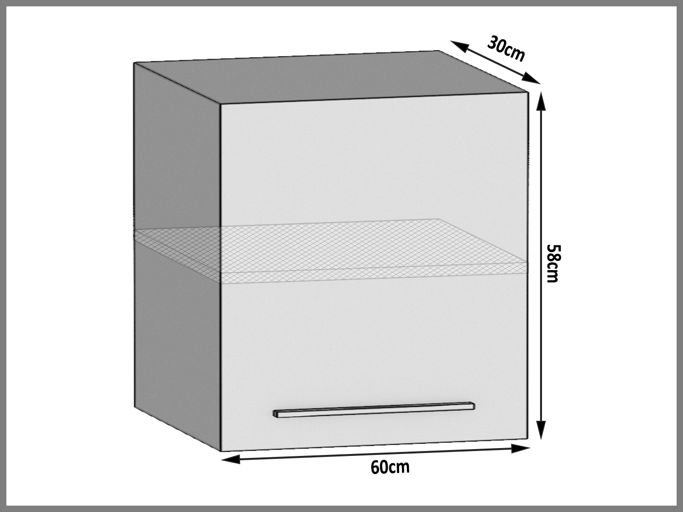 Küchenschrank Belini oben 60 cm Sonoma-Eiche Hersteller TOR SG60/1/WT/DS/0/B1