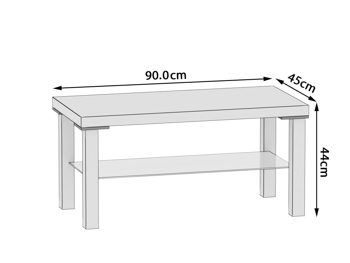 Couchtisch Belini weiß Imperium Belini 5 IMP SK1/1/B/W/0/0