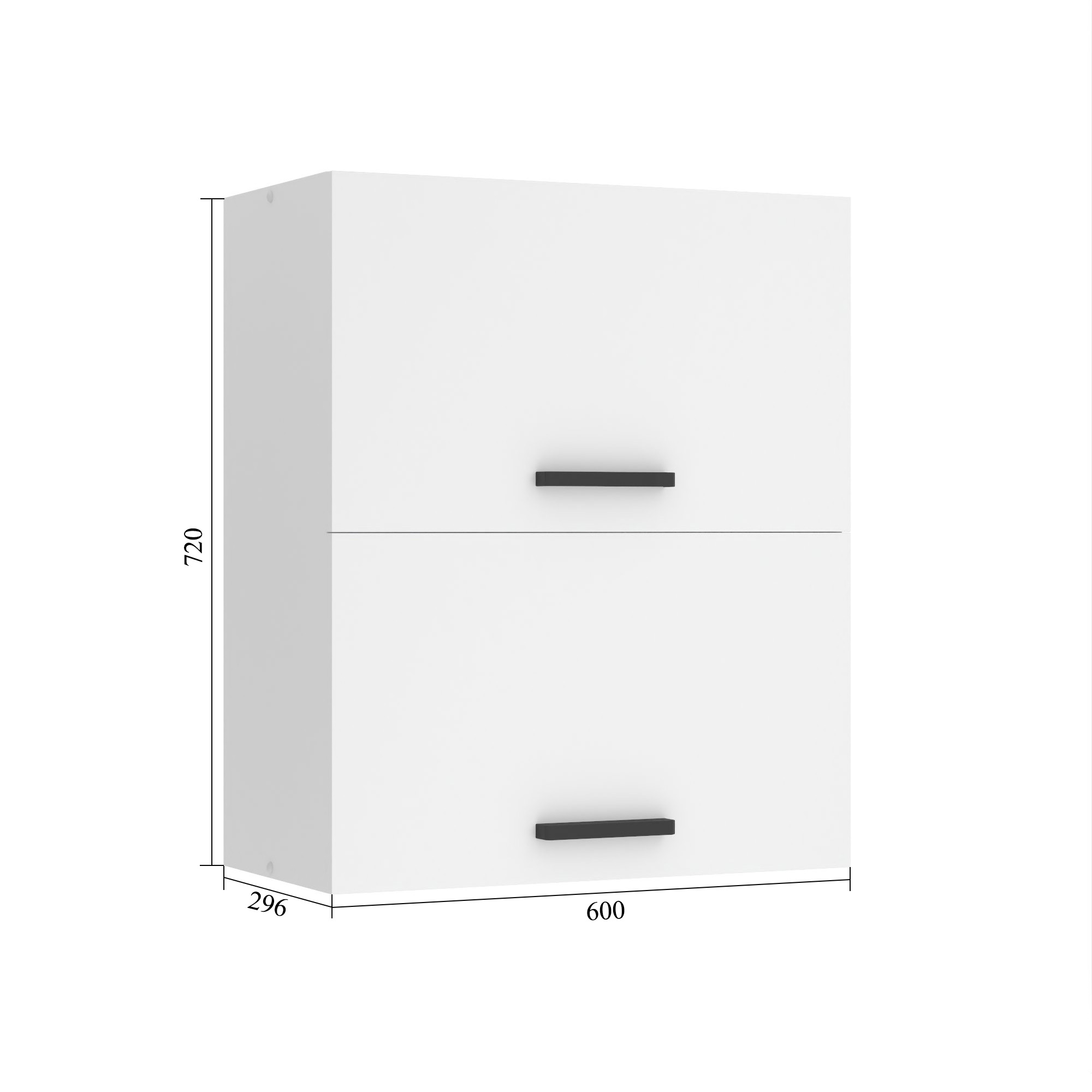 Belini Küchenschrank Premium Full Version oberer 60 cm Grau Anthrazit Glamour Wood Hersteller TOR SGP2-60/0/WT/GW/0/B1/PP

