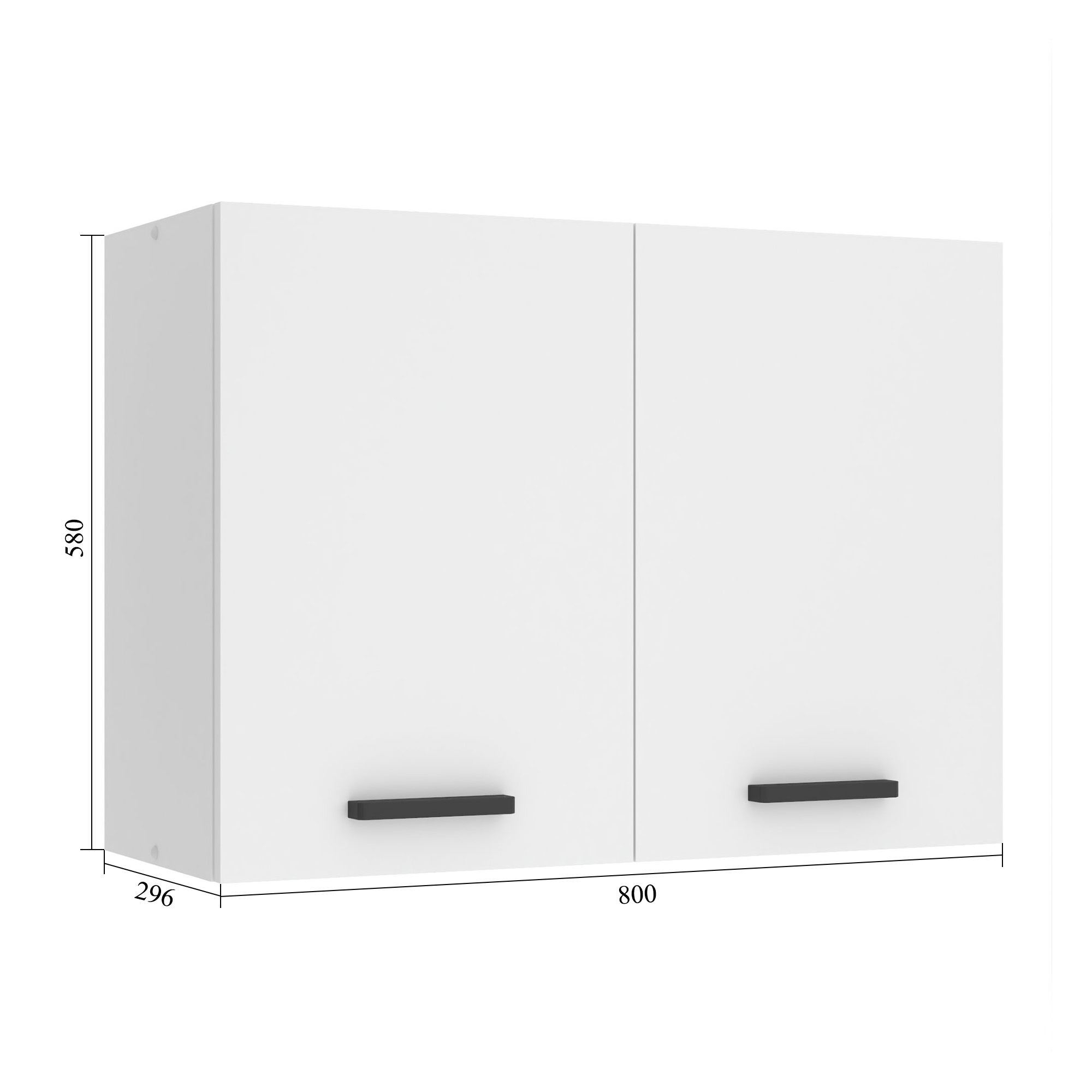 Belini Küchenschrank Premium Full Version oberer 80 cm Hochglanzgrau Hersteller INF SG80/0/WT/S/0/B1/PP

