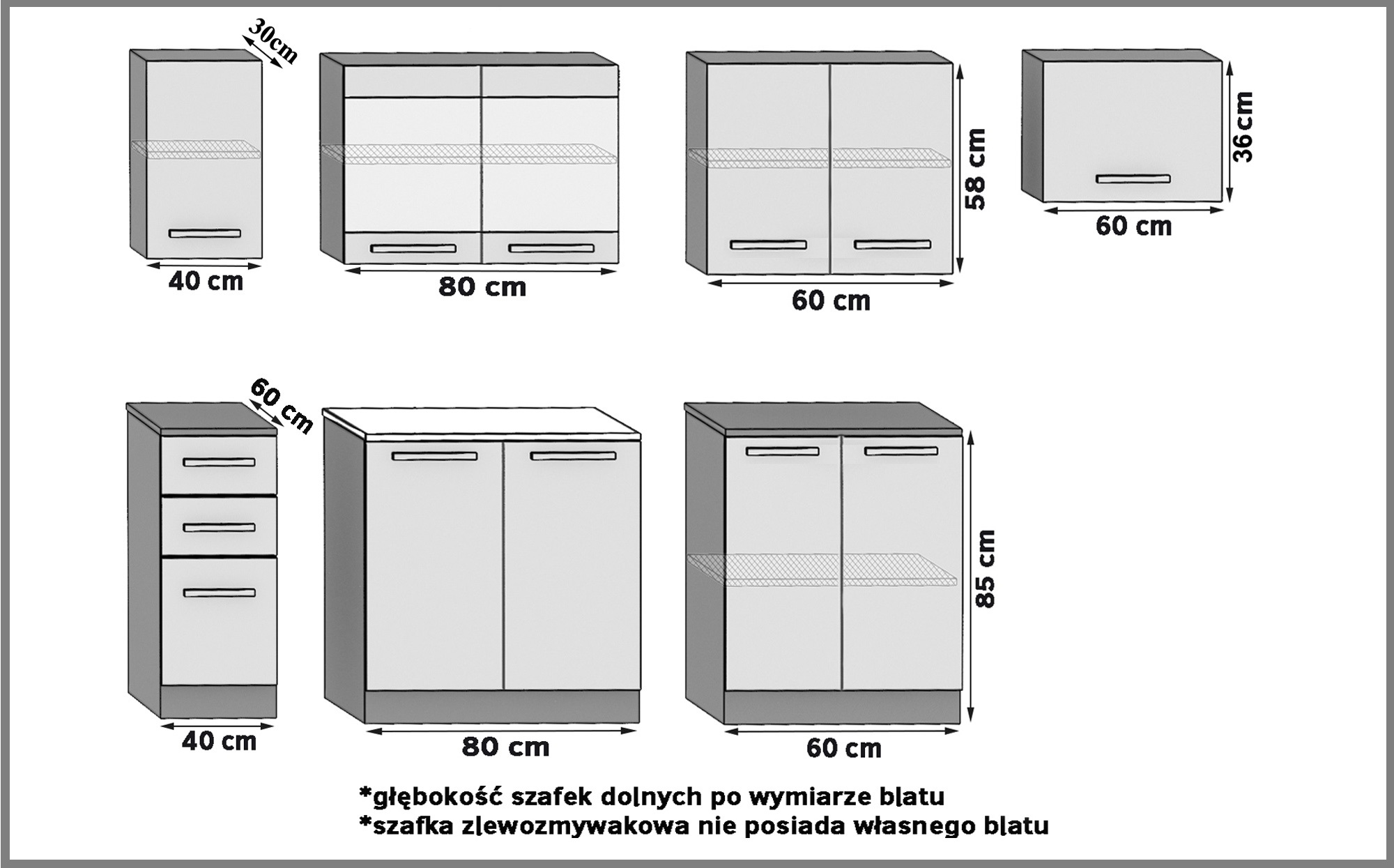 Küchenzeile Belini 240 cm weiß matt mit Arbeitsplatte Ella2 Hersteller TOR ELLA2/3/WT/WT/0/B1