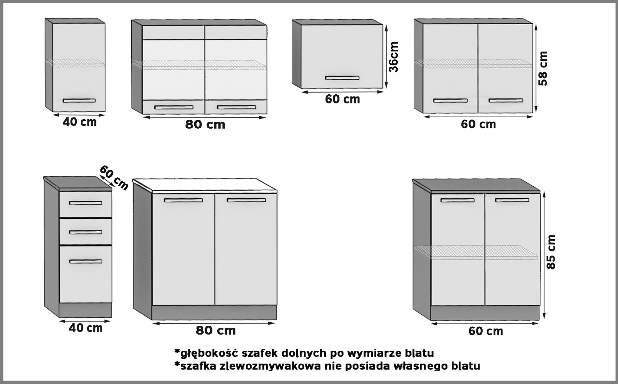 Küchenzeile Belini 240 cm weiß matt mit Arbeitsplatte Marika2 Hersteller TOR MARIKA2/4/WT/WT/0/B1