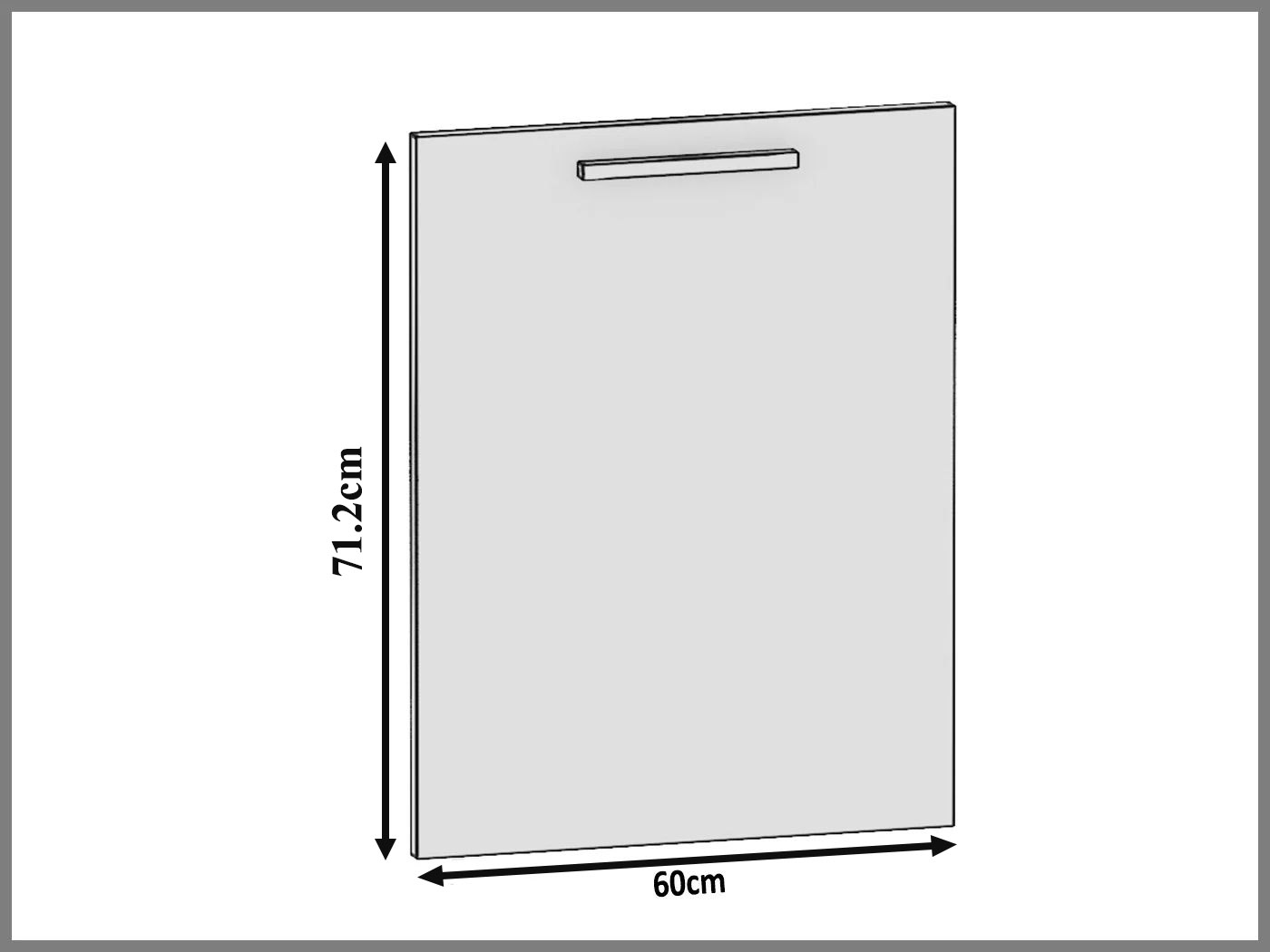 Belini vollintegrierte Frontblende für Geschirrspüler 60 cm Weiß Hochglanz Hersteller INF PZ60/1/WT/W/0/D